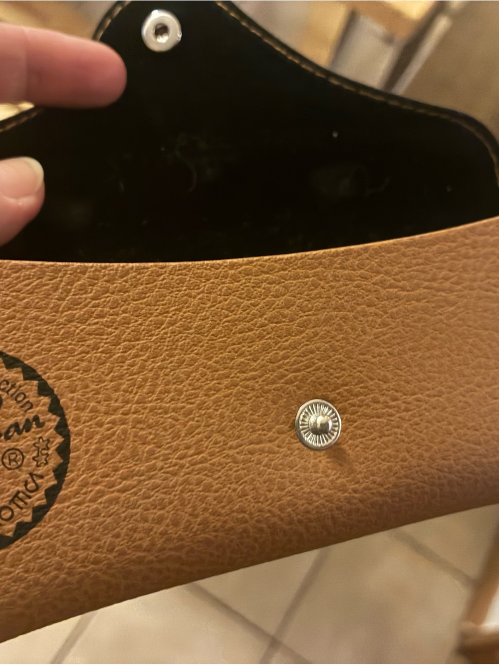 Ray-Ban Gold Frame Sunglasses with Blue Lenses - Picture 3 of 3